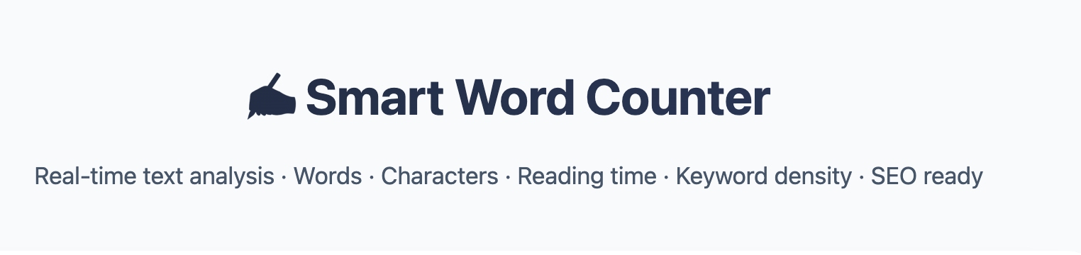 Smart Word Counter